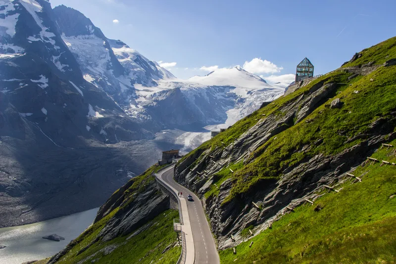 The Grossglockner High Alpine Road winding through the Hohe Tauern