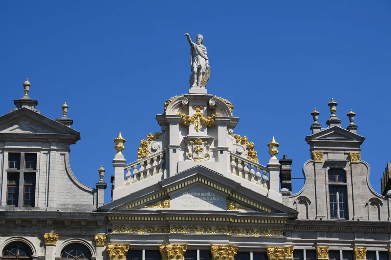 A gilded guild-house gable on the Grand-Place, Brussels