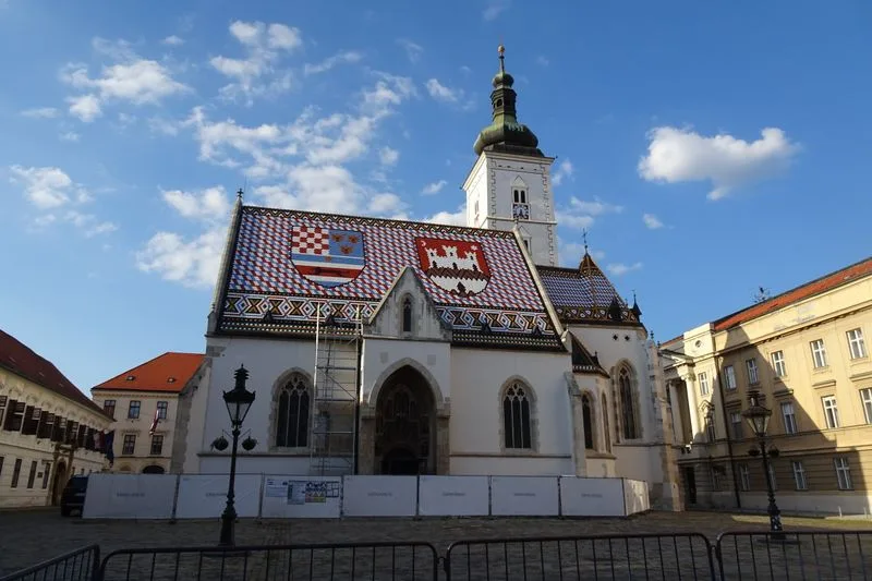 St Mark's Church and its tiled roof in Zagreb's upper town
