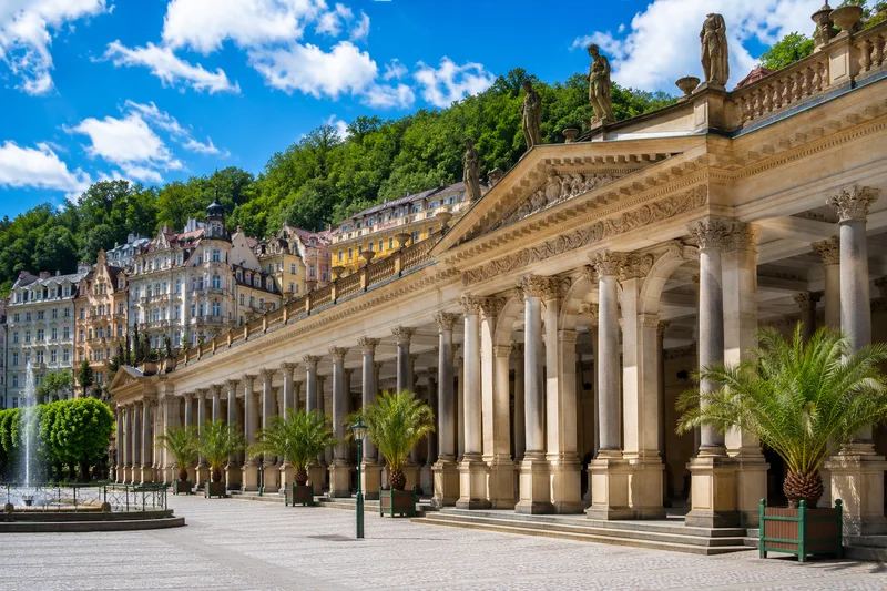The spa colonnade at Karlovy Vary