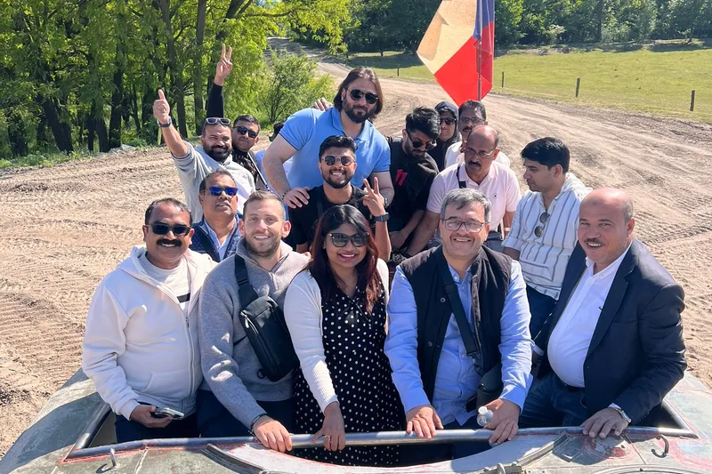 A special-interest HCG group on a military vehicle in the Czech Republic