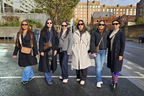 HCG travellers on a London zebra crossing