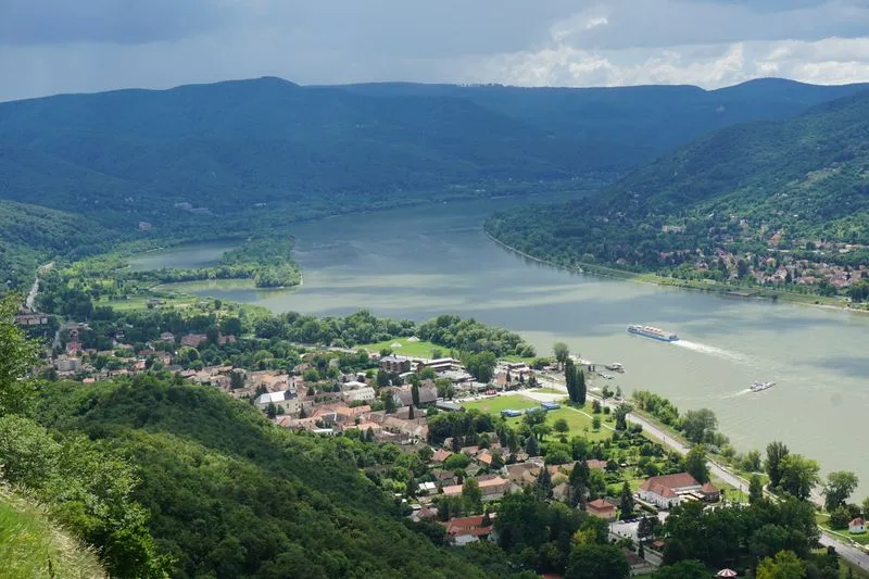 The Danube Bend seen from the hills above Visegrád