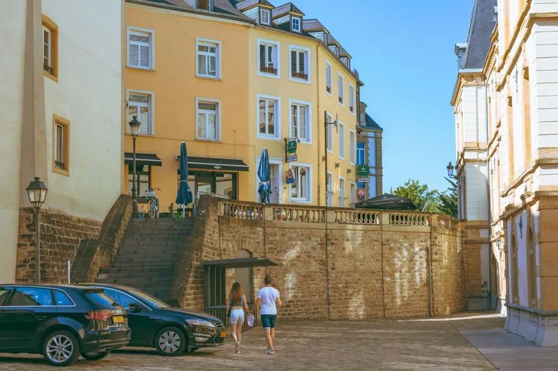 A street in the upper town of Luxembourg City