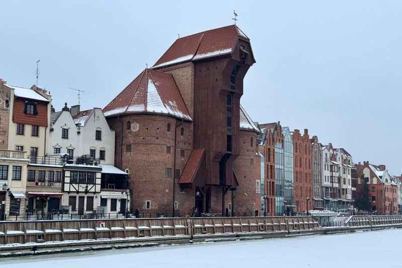 The waterfront and crane at Gdańsk