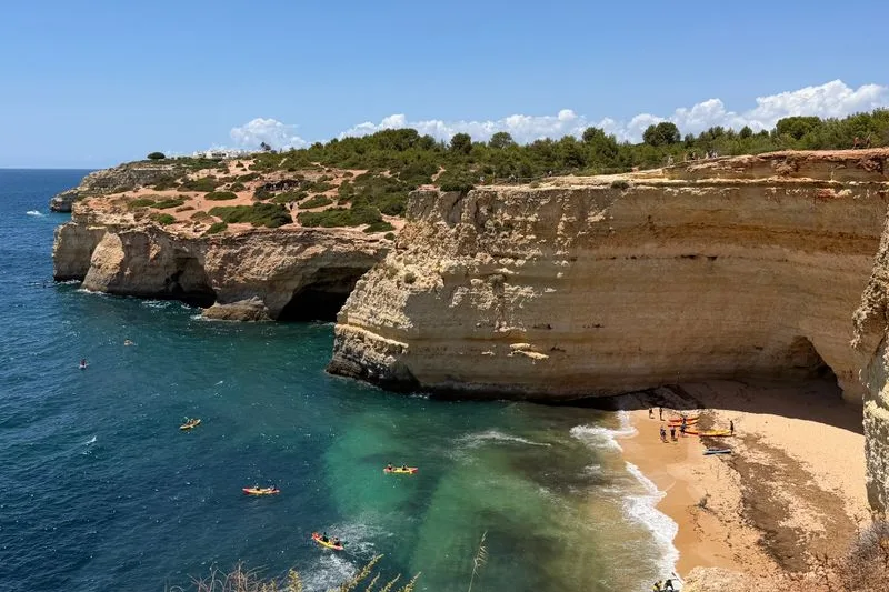 Cliffs and beaches on the Algarve coast